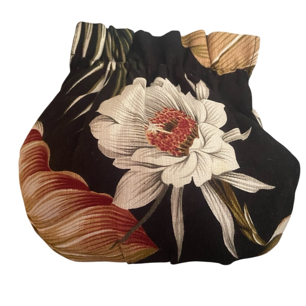 Baba Hawaii Floral Black Vintage Clutch